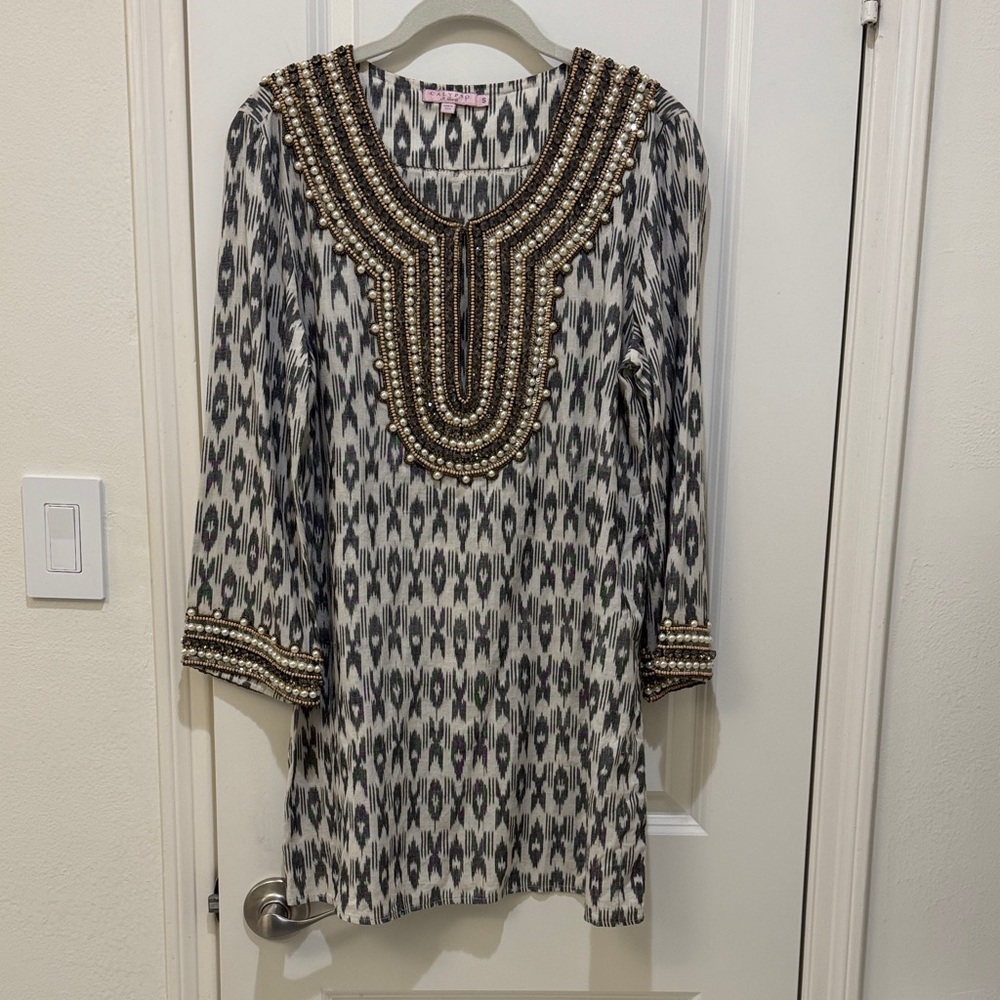 Calypso St Barth Patterned Tunic/Mini Dress With … - image 2